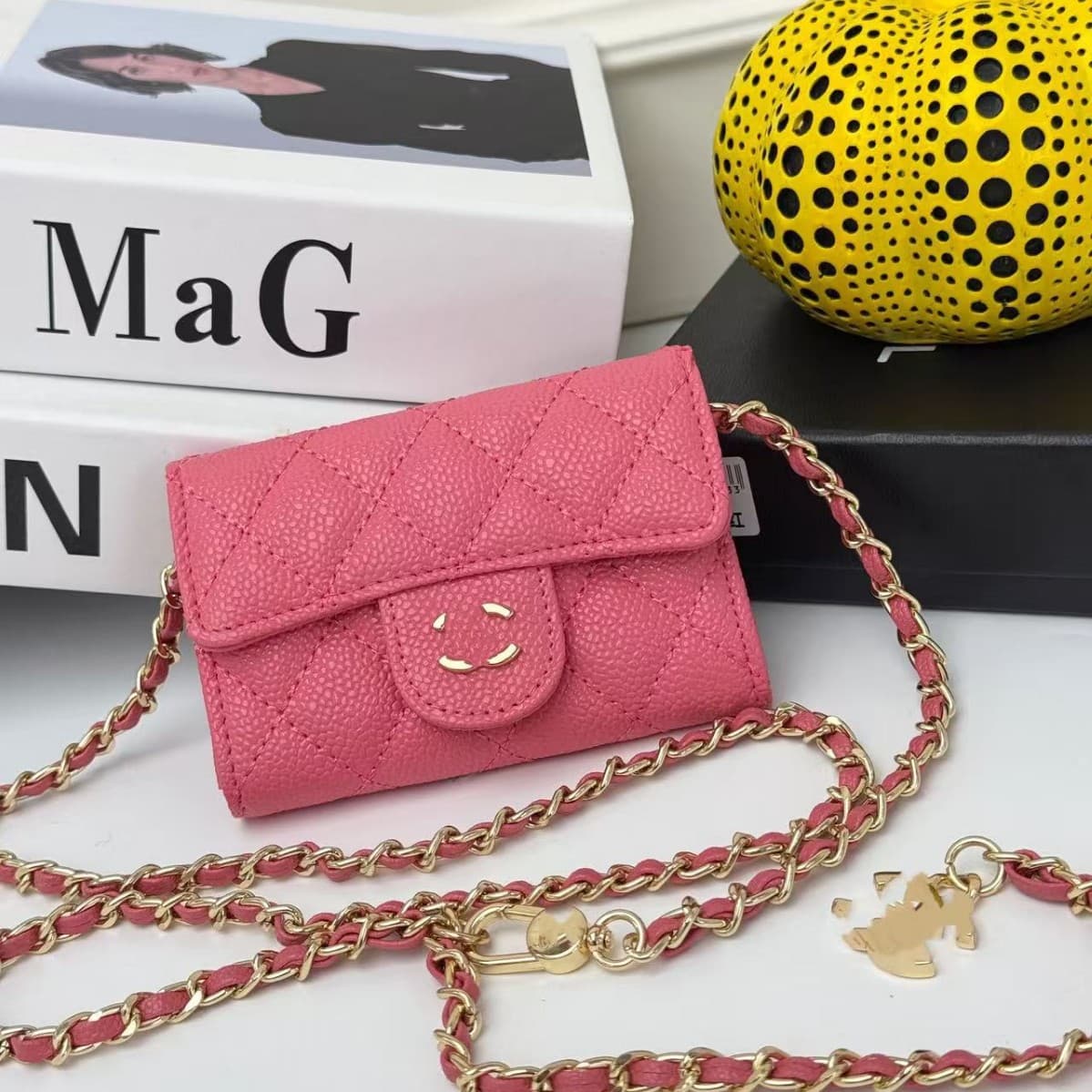Cross-Border Popular Chanel Mini Clutch Evening Bag, Chanel Cf Genuine Leather Card Holder, Coin Purse, Crossbody Bag, Chain Wallet