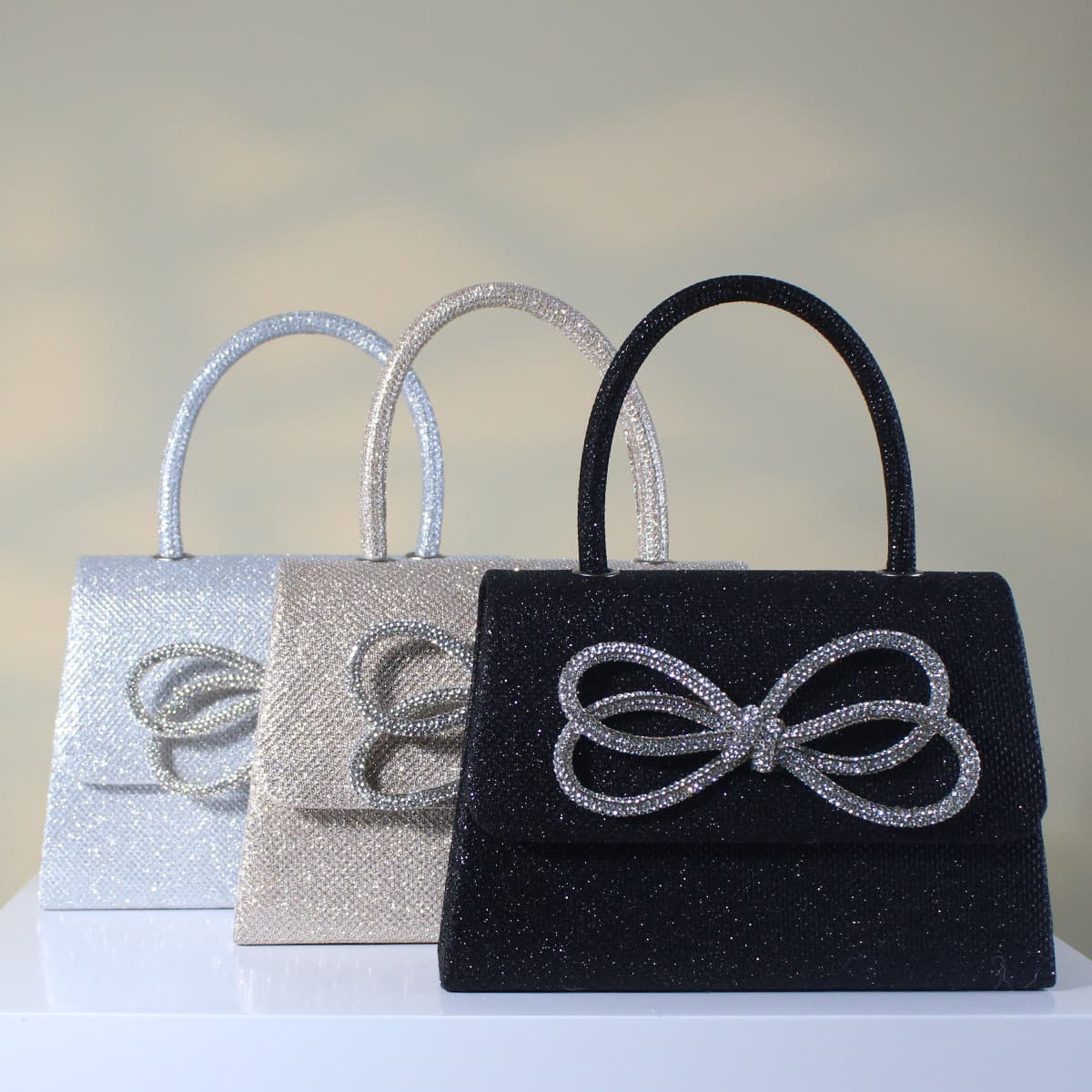 Shiny Bow Evening Bag Exquisite Premium Women's Chain Bag Banquet Bag Versatile Style