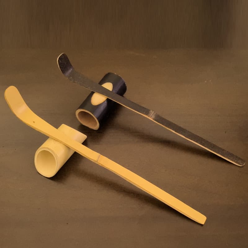 Bamboo tea spoon, bamboo whisk, matcha whisk set, bamboo tea utensils, white bamboo whisk, matcha set, purple bamboo