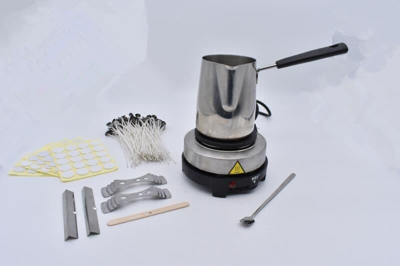DIY Candle Making Kit Electric Melter US Standard Heating Stove Wax Melting Pot Candle Core Centering Device