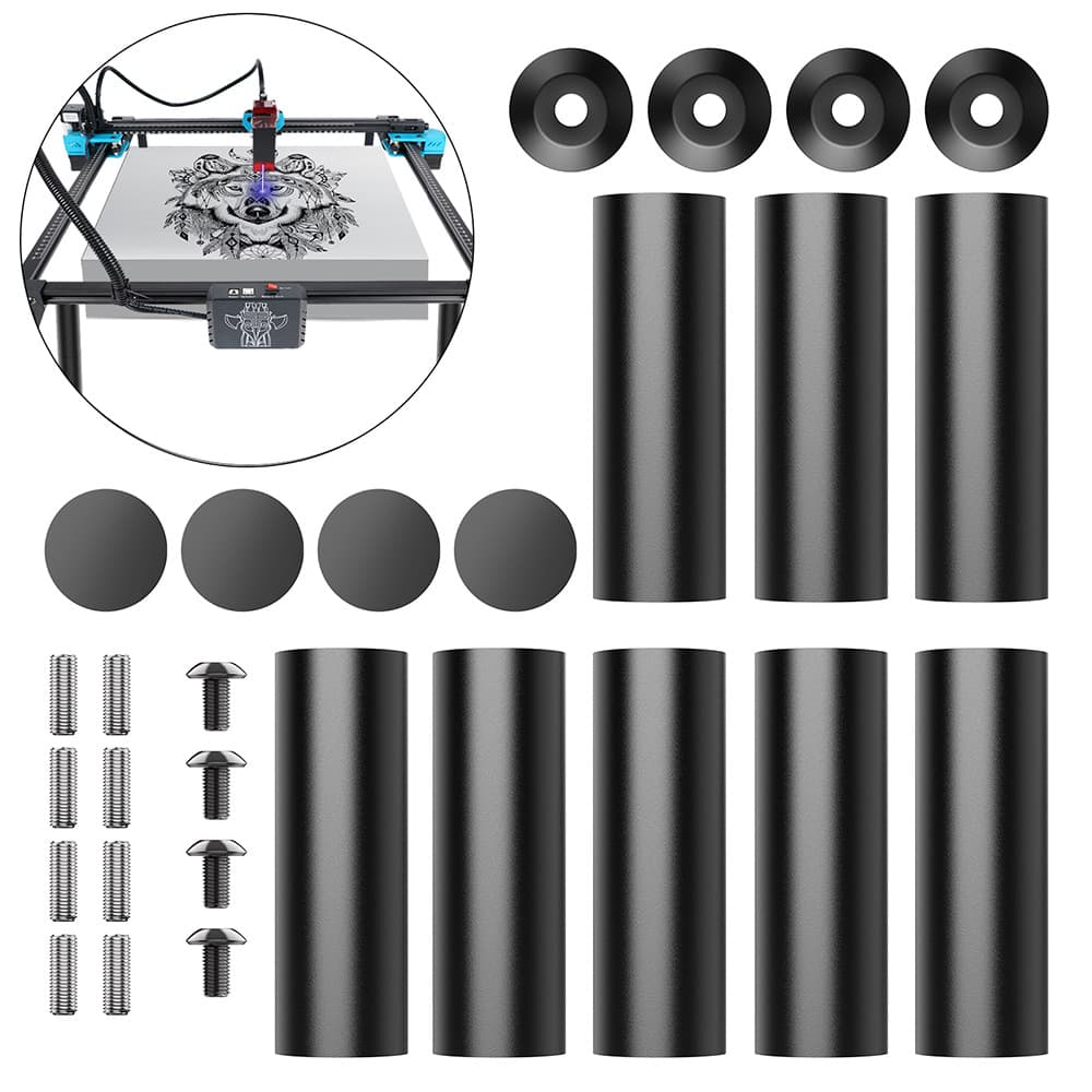 Laser Engraver Heightening Feet Raising Support Base Metal Spacers Rotating Sliding Table Matching Set