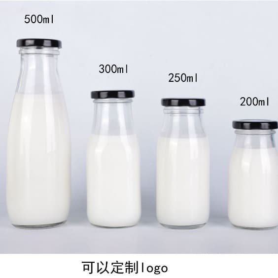 Factory Direct Sales Screw Cap Pudding Bottle Beverage Bottle Glass Bird's Nest Bottle Metal Lid Pudding Bottle Jam Bottle Honey Bottle Empty Bottle
