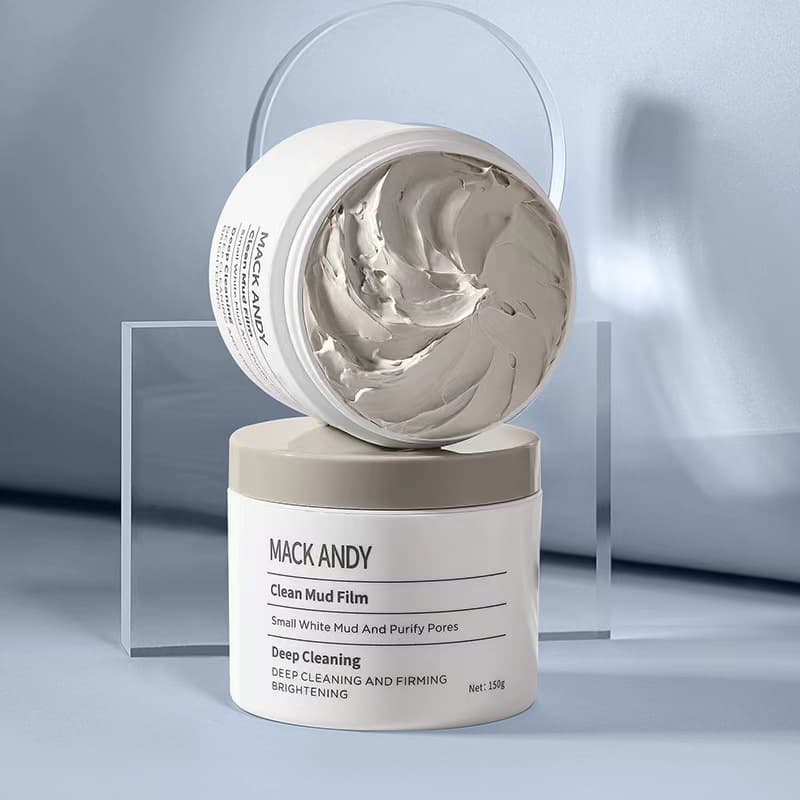 Macoandy White Clay Cleansing Mask Oil Control Moisturizing Blackhead Acne Pore Minimizing Wash-Off Mask