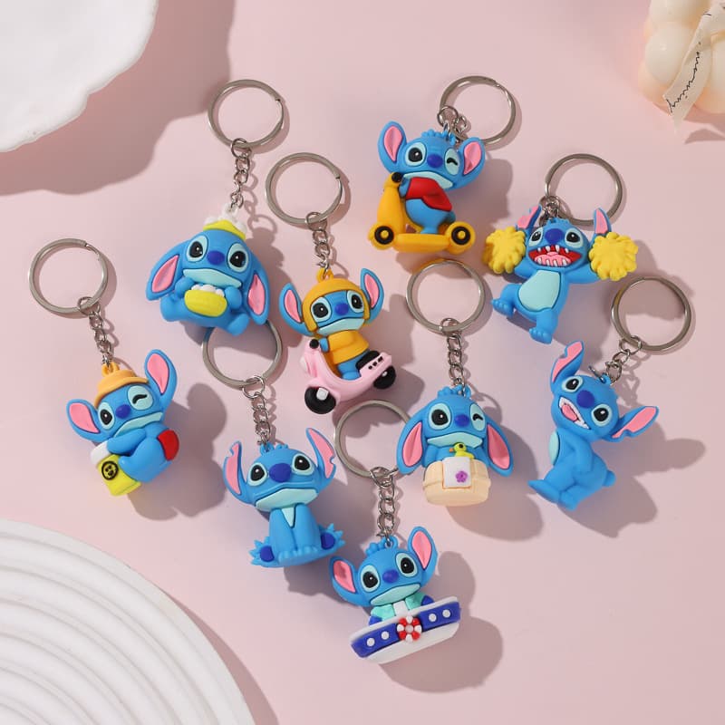 Creative Cartoon Stitch Key Chain Pendant Cross-border Star Baby Stitch Stationery Clothing Bag Accessories