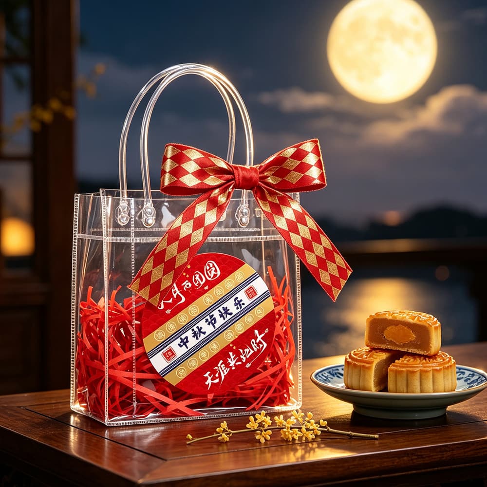 Mid-Autumn Festival Gift Bag Mooncake Handbag Corporate Gift Premium Gift Box Gift Bag 2026 New Style for Snacks