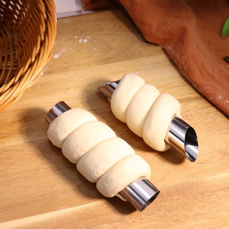 Croissant Bread Mold Stainless Steel Conical Round Tube Danish Large Solenoid Croissant Baking Tool