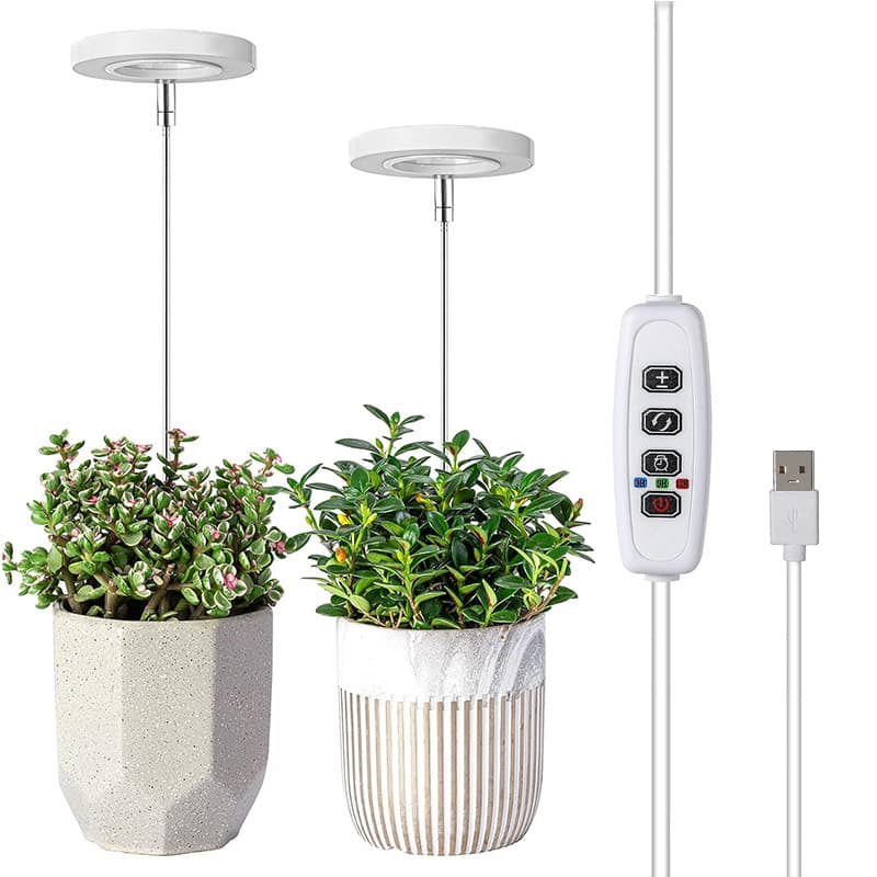 LED Extendable Plant Growth Light Angel Ring with Red/Blue Full Spectrum and Timer for Flowers and Succulents