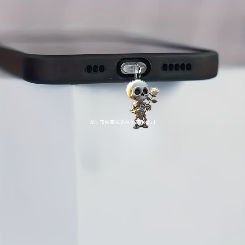 1pc Dust Plug for Ashes Casket, 2D Handheld Rose Design, Anti-Fouling Phone Decorative Accessory