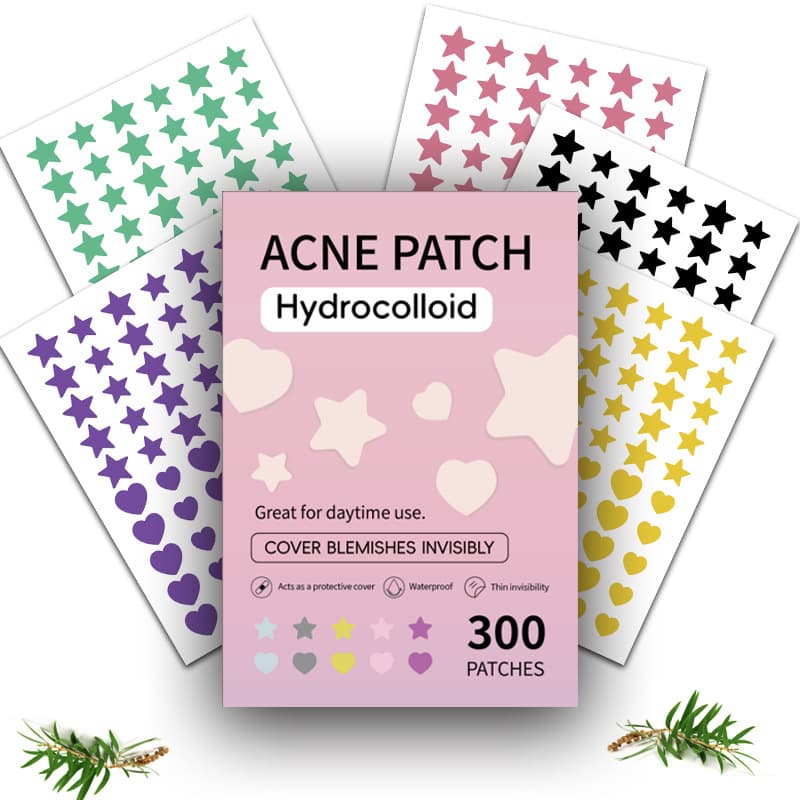 Star Heart Transparent Invisible Acne Patch Gentle Non-Irritating Fades Acne Blackheads Closed Comedones Improves Acne-Prone Skin