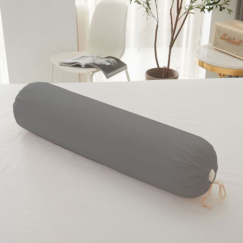Long Throw Pillow Cover Bolster Pillow Cover Round Pillow Cover Single Solid Color Cylindrical Throw Pillow Cover