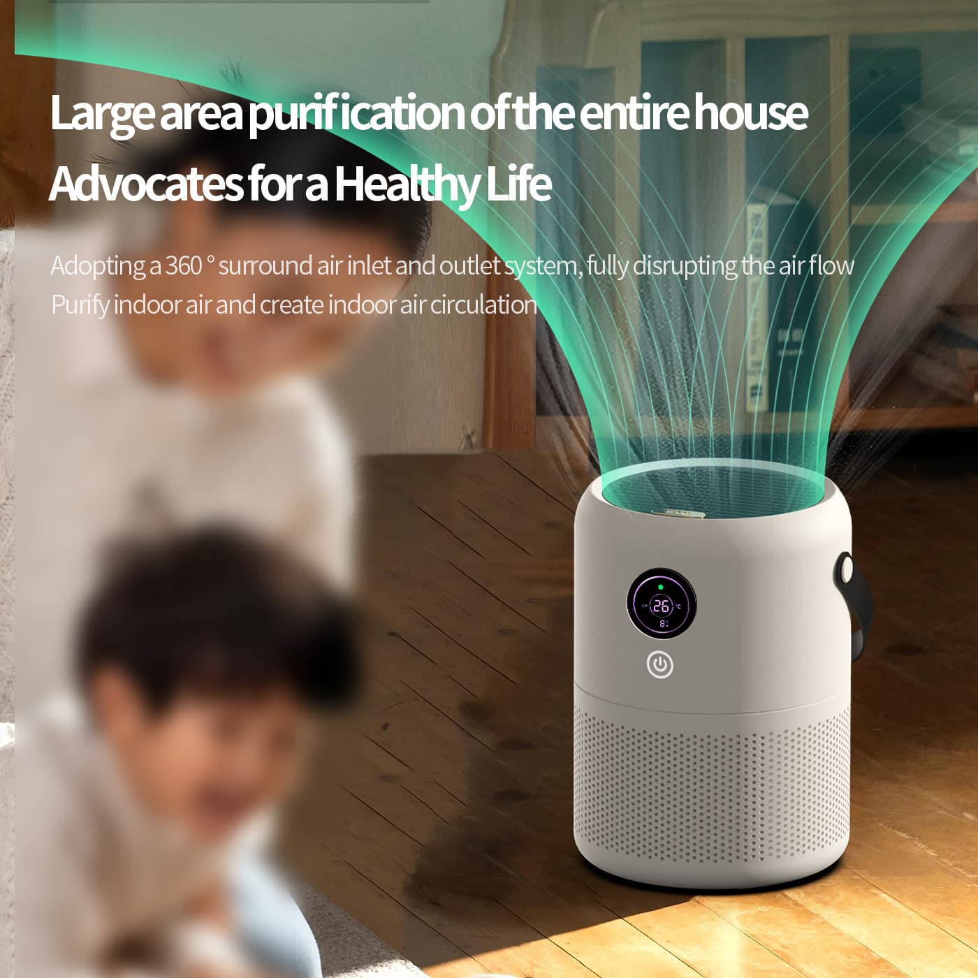New Cross-border Air Purifier for Formaldehyde and PM2.5 Removal, Indoor Home Bedroom Small Silent Secondhand Smoke Purification