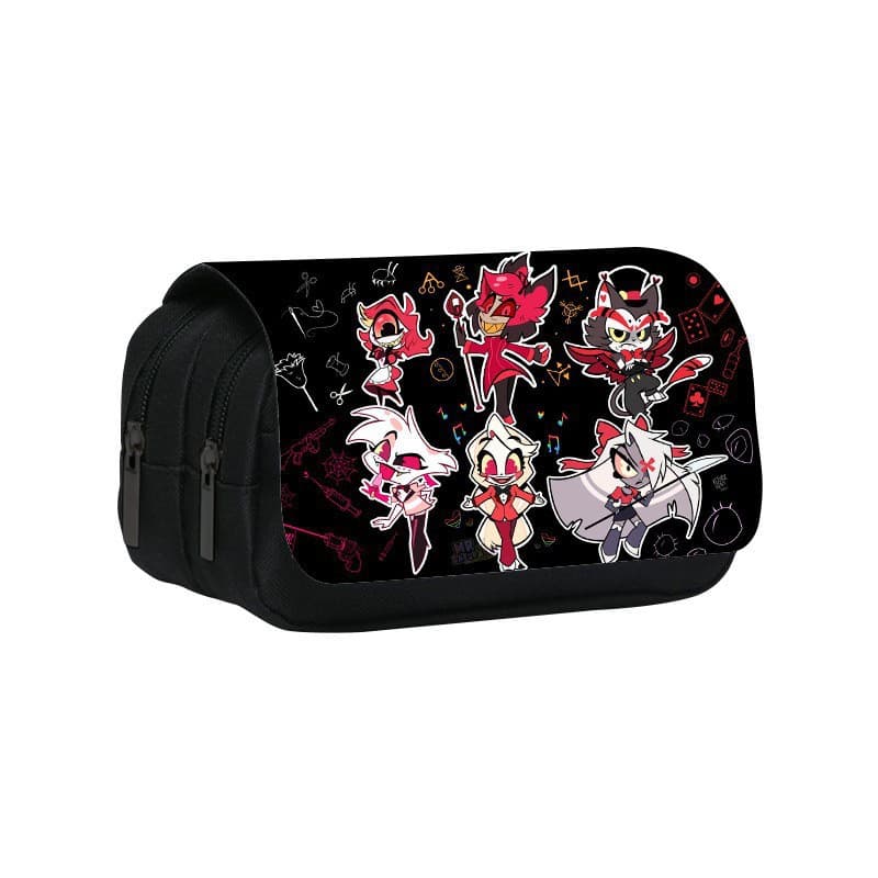 Cross-border Alastor printed double-layer pencil bag Hell Inn-Alastor Hazbin Hotel student pencil bag