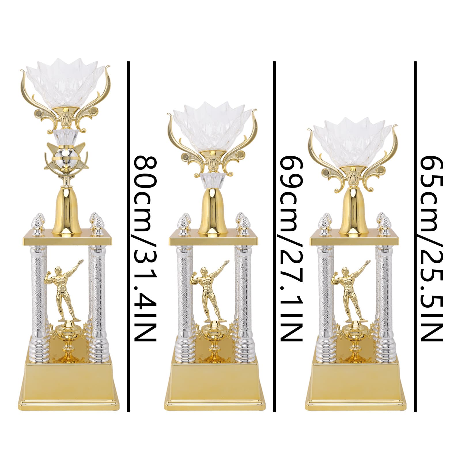 Custom Fitness Bodybuilding Competition Trophy Creative Fitness Bodybuilding Little Gold Man Plastic Trophy Custom Engraving Cross-Border
