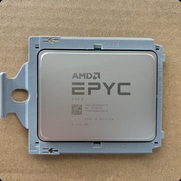 Compatible Server CPUs with or without Lock: AMD 7763, 7543, 7H12, 7742, 7642, 7542 Available
