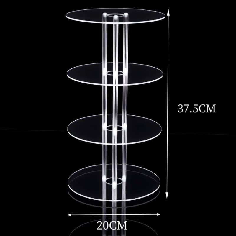 Cross-border Acrylic Round Storage Rack for Blind Boxes, Figures, Perfume Display Stand, Multi-layer Transparent Shelf for Desktop