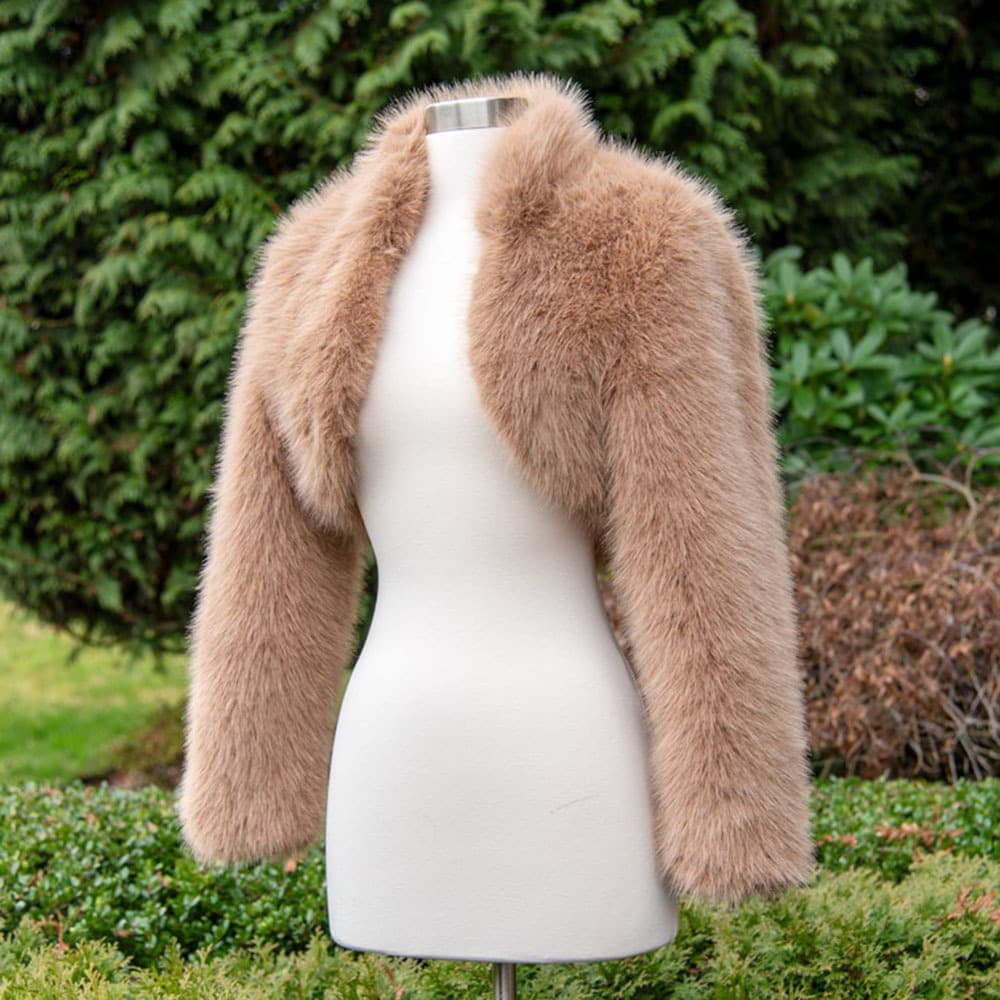 Fall/Winter 2024 Fashionable Casual Faux Fur Top for Women, Short Faux Fur Coat for Women, Cross-Border European and American Style