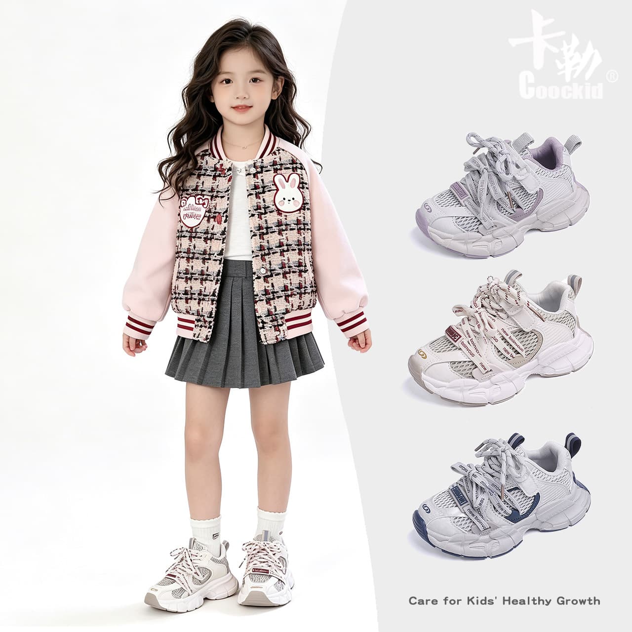 Girls' Sports Shoes Boys' Shoes Spring/Autumn Breathable Mesh Children's Sneakers 2026 New Girls' Shoes Dad Shoes
