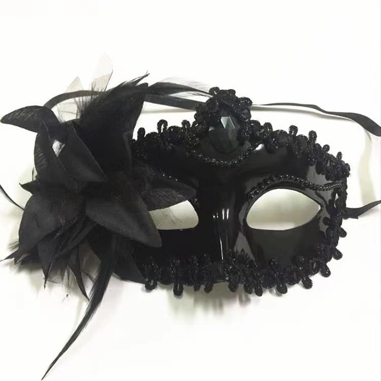 Cosplay Halloween Adult Mask Female Mask Costume Props Retro Glow Half Face Cos Party Bar