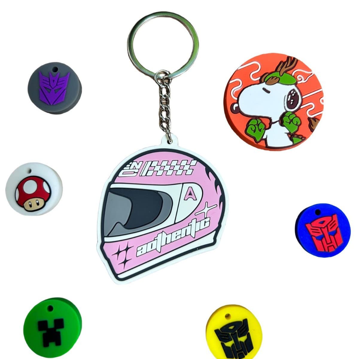 Factory Epoxy Custom Logo Bag Accessories, Cartoon Pull Tabs, Silicone Pull Tabs, PVC Zipper Puller Customization