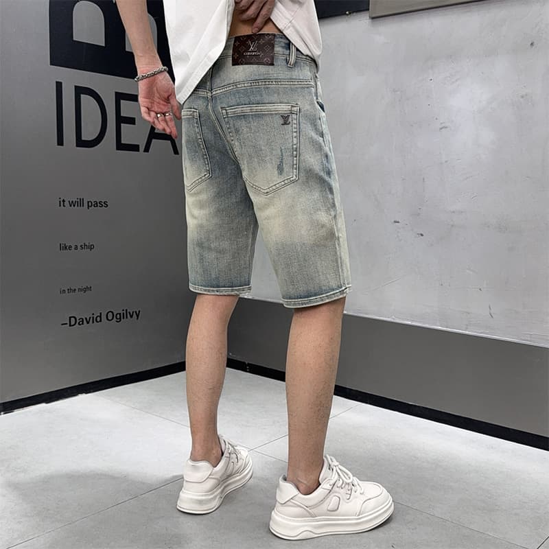Spring Autumn Trendy Brand Premium Slim Tapered Washed Jeans Men's American High-Street Casual Stretch Straight Pants 2025