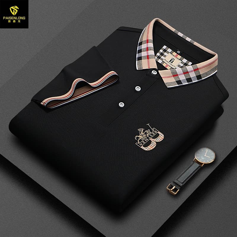 Paisenlong Men's 2026 Spring/Summer Short-Sleeve T-Shirt Men's Polo Shirt Business Computer Collar Embroidered Short-Sleeve Polo Shirt