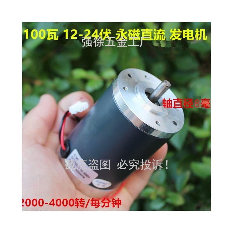 Permanent Magnet DC Generator 12V 24V 100W 180W 300W Hand-Crank Wind Power Pedal Hydro Battery Charging