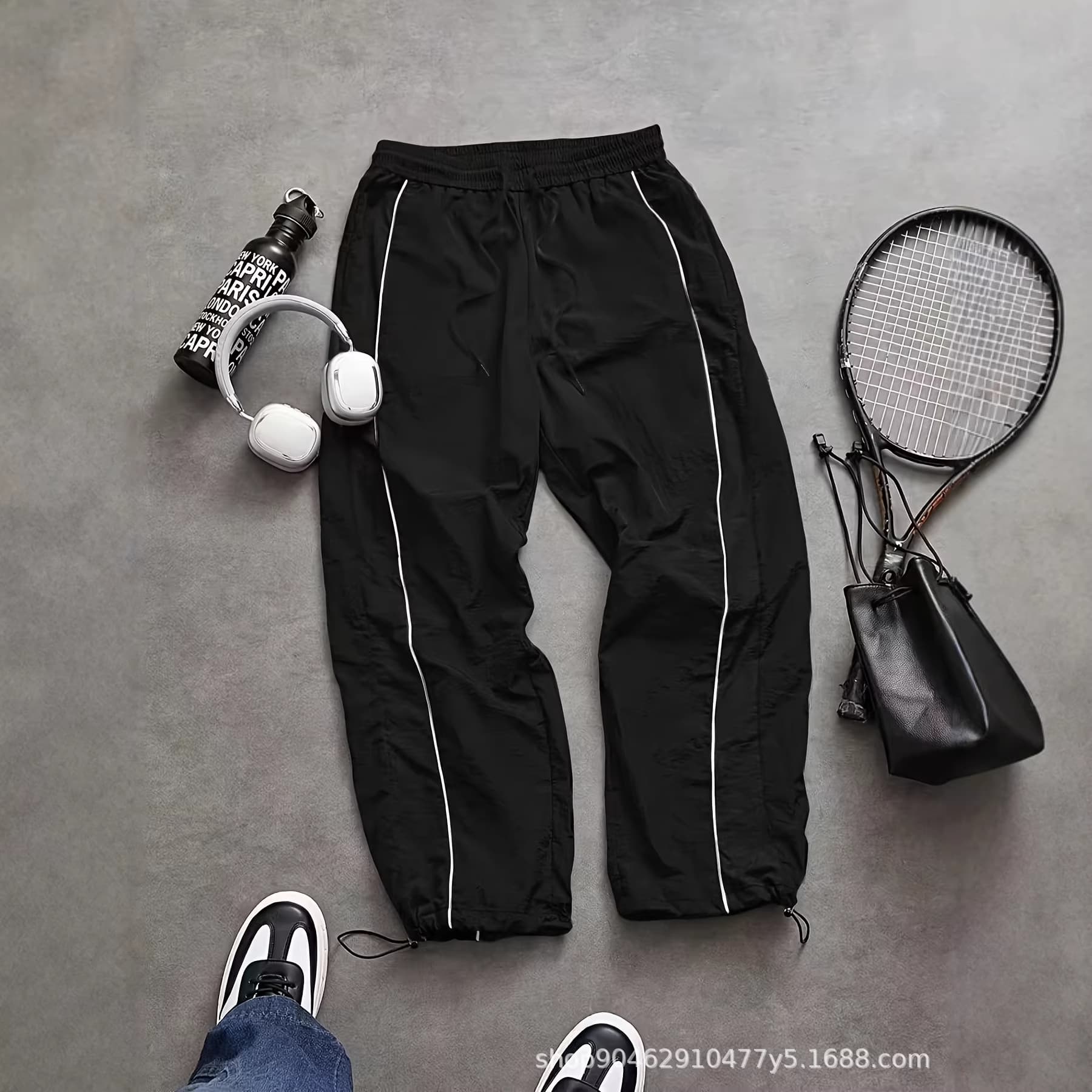 2026 American trend new striped casual sports trousers for men and women, versatile couple casual pants, European and American style