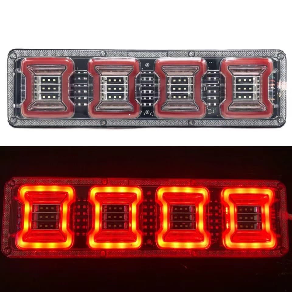Shidai Light Truck LED Rear Tail Light Assembly Sequential Turn Signal High-Brightness Turn Signal Reverse Light Brake Light Anti-Collision