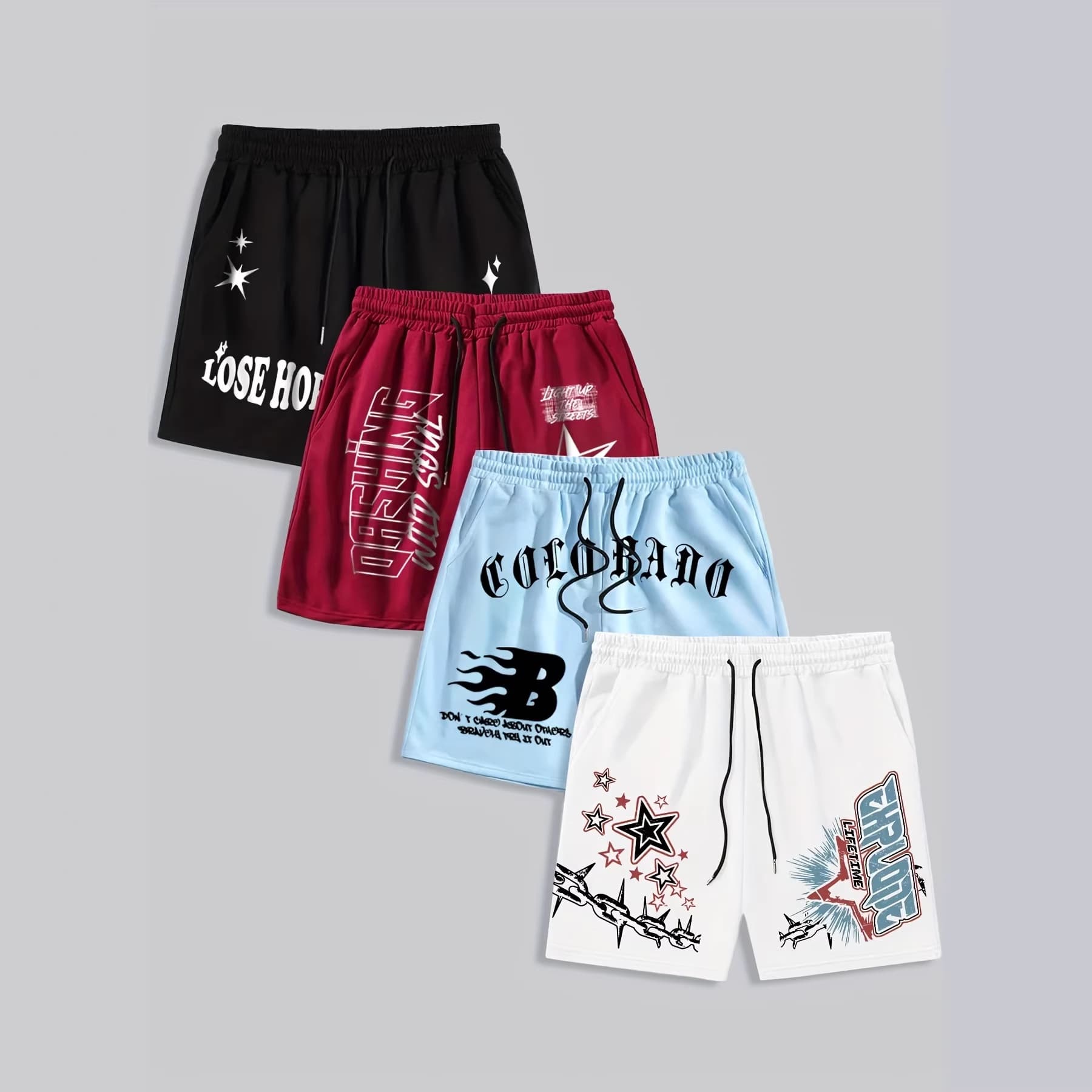 Summer New Men's Shorts 3D Digital Print Trendy Shorts Fashionable Versatile Casual Shorts