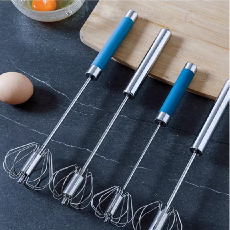 Stainless Steel Semi-automatic Egg Beater, Cream Whipping Stirrer, Home Press-and-Rotate Egg Mixing Machine from Manufacturer