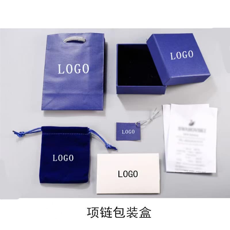 Jewelry box packaging for Swarovski crystal necklace, bracelet, and earring set