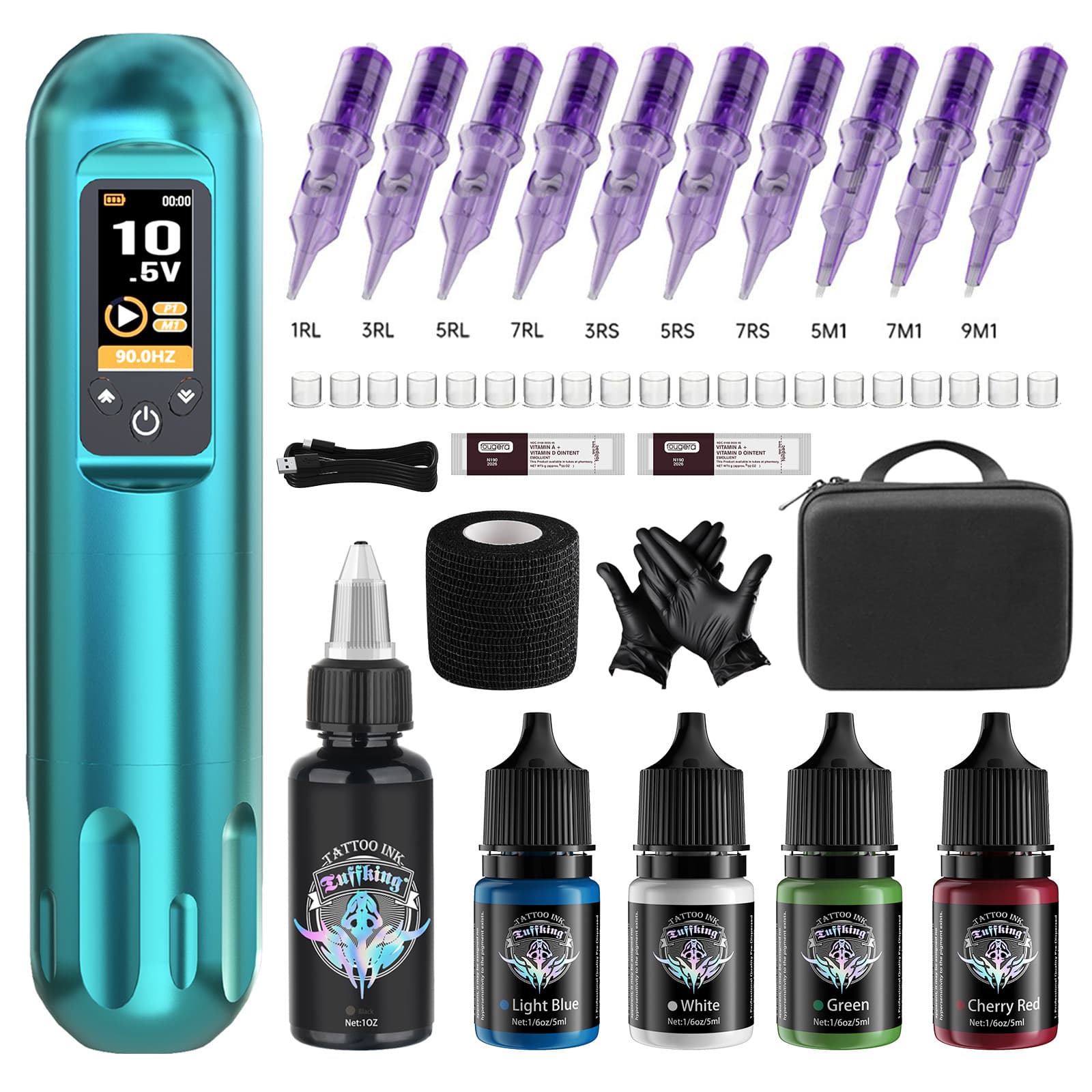 Tuffking P15 Wireless Power Tattoo Pen Set Motor Tattoo Machine Lining and Shading All-in-One Cross-Border