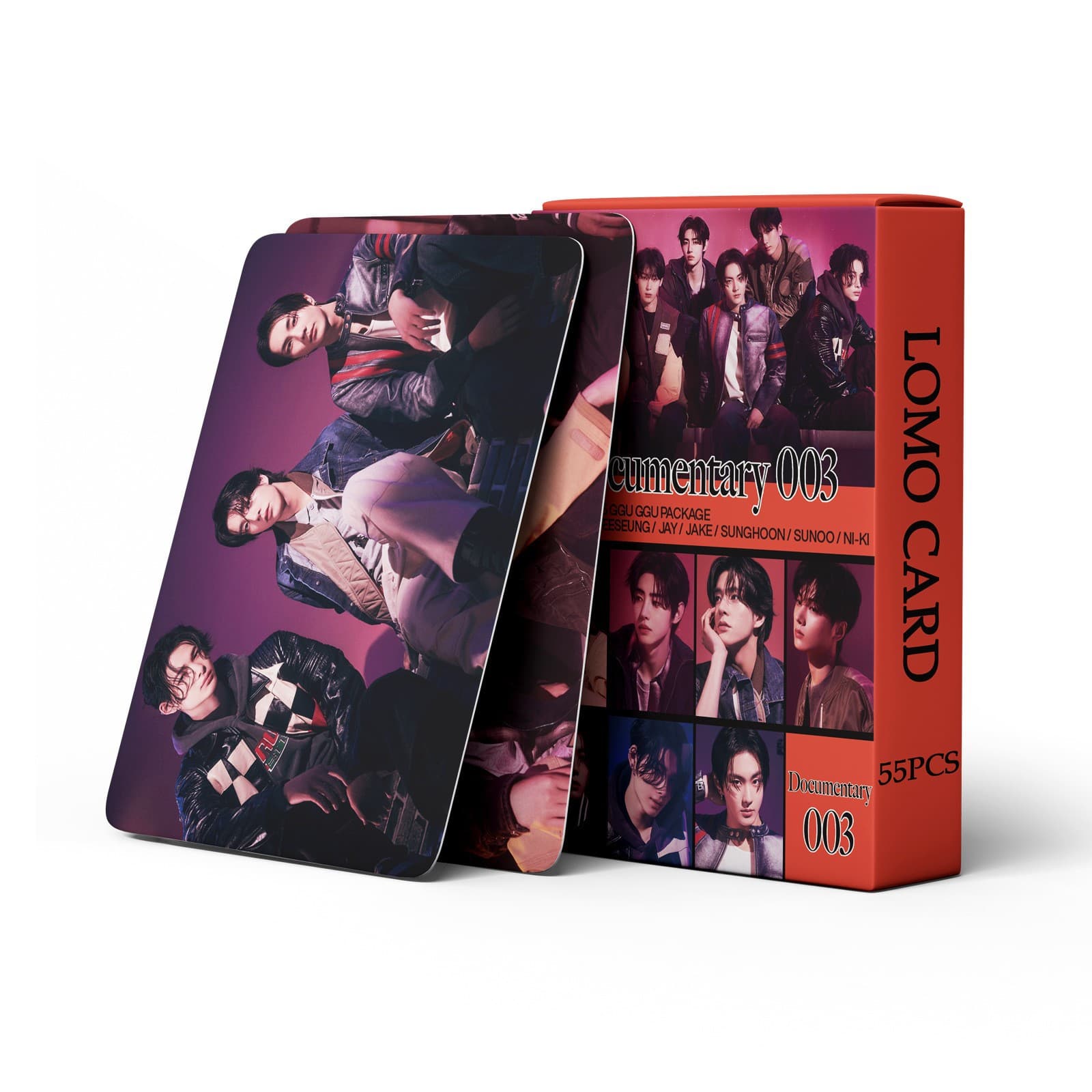 55 GGU photocards (2025) from E-group, a popular cross-border e-commerce platform, featuring Jay Niki, a K-pop idol, and LOMO merchandise.