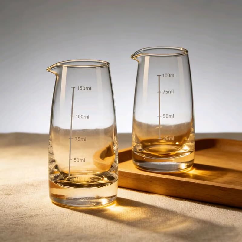Wholesale Liquor Decanter Without Handle, Household Crystal Glass Wine Bottle with Scale, Straight Body Small Wine Bottle