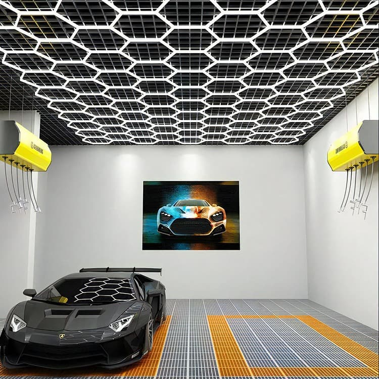 Honeycomb LED Hexagon Light for Gyms, Barbershops, Workstations, Waterproof, Wholesale for Car Wash Shops