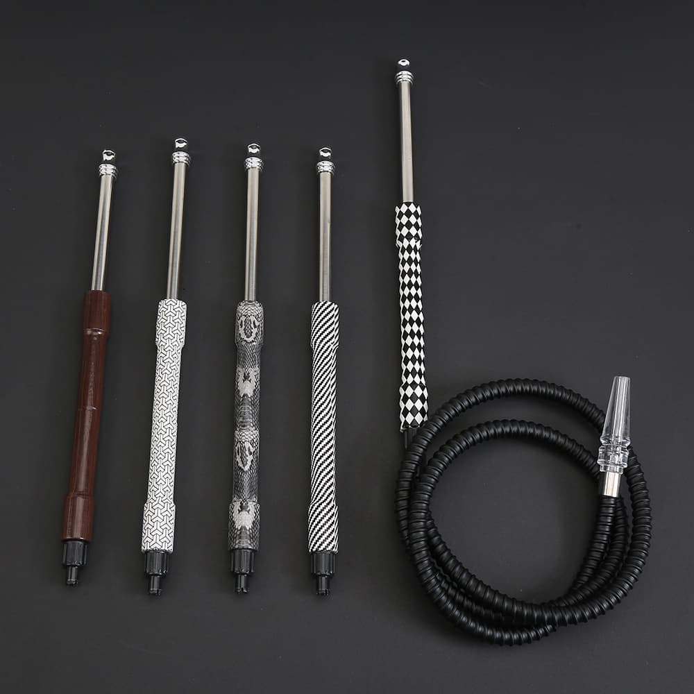 Vintage Print Handle Extended Hookah Telescopic Soft Tube Cross-Border Arabic Hookah Accessories Factory Stock