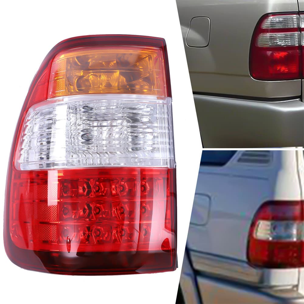 Compatible with Toyota 98-07 Land Cruiser FJ100 Modified LED Rear Tail Light Reverse Light Housing Brake Light Cover