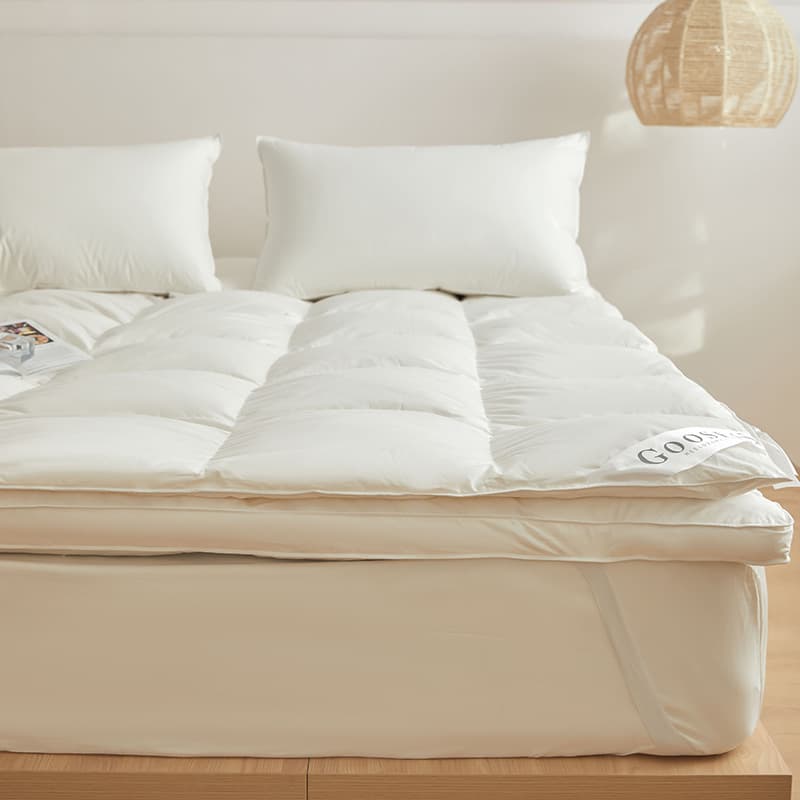 Hotel Same 8cm Thick Double Layer Down Feather Mattress, High-End All-Cotton Soft Warm Comfortable Bed Pad