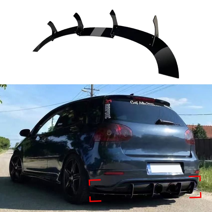 Suitable for Volkswagen Golf 5 R32 rear diffuser spoiler canards and rear blade modifications