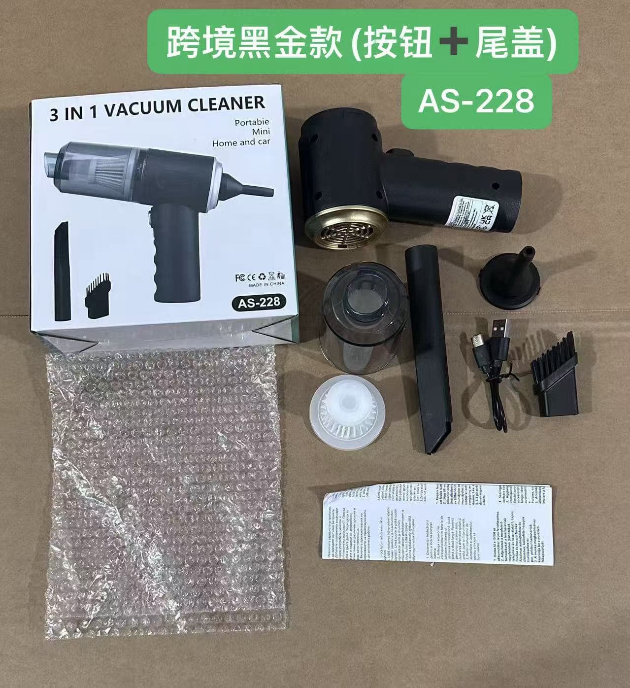 Cross-Border Handheld Car Vacuum Cleaner, Home Portable Wireless Charging High-Power Dust Removal Gun, Dual-Purpose Pet Hair Vacuum