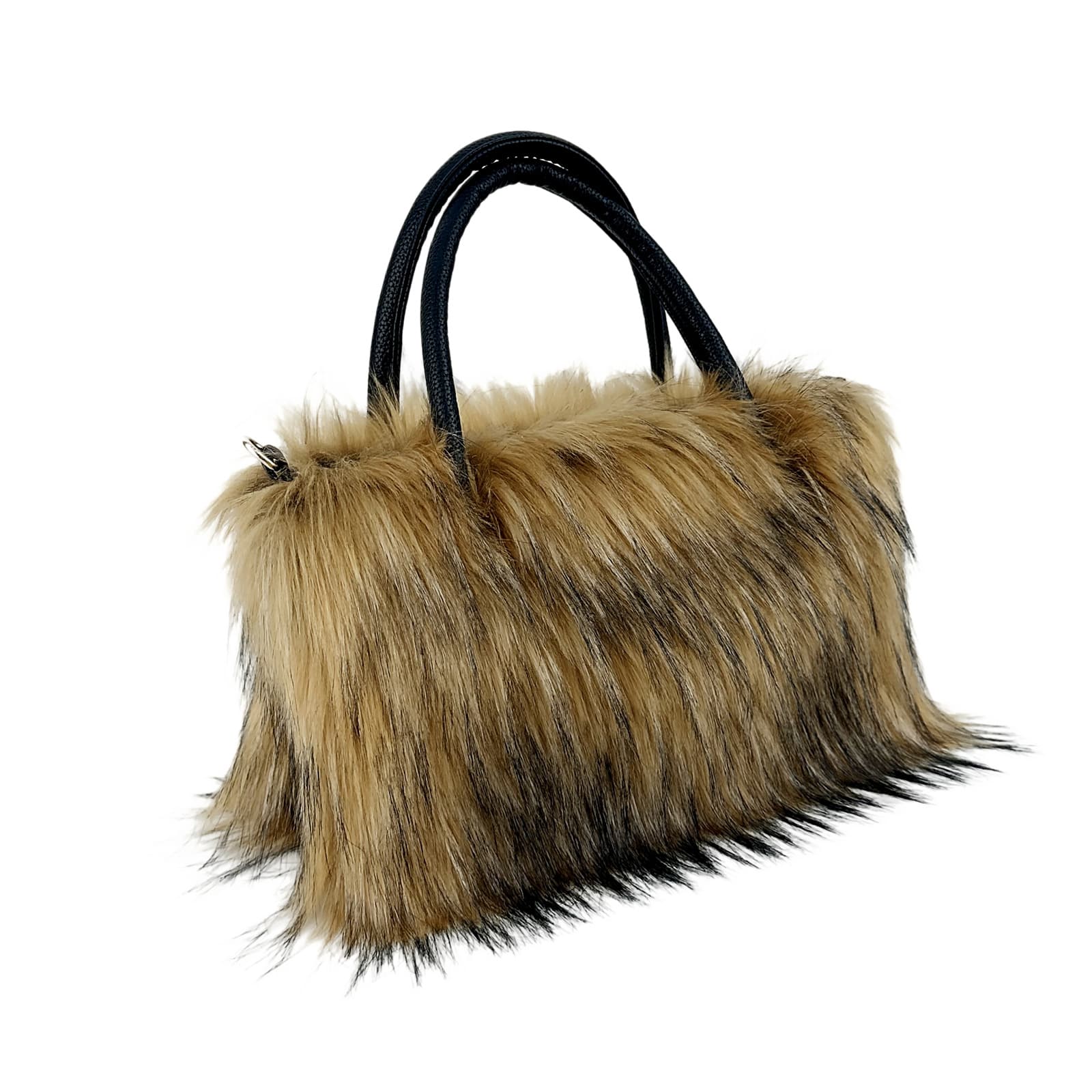 Cross-border New Faux Raccoon Fur Women's Shoulder Bag Trendy Chain Crossbody Bag Fashionable Versatile Faux Fur Handbag