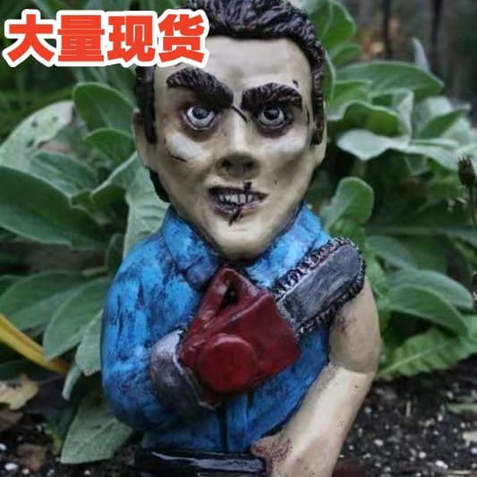 Halloween Movie Statue Resin Ambiance Tabletop Decoration Ghost Doll Ornament Halloween Resin Craft