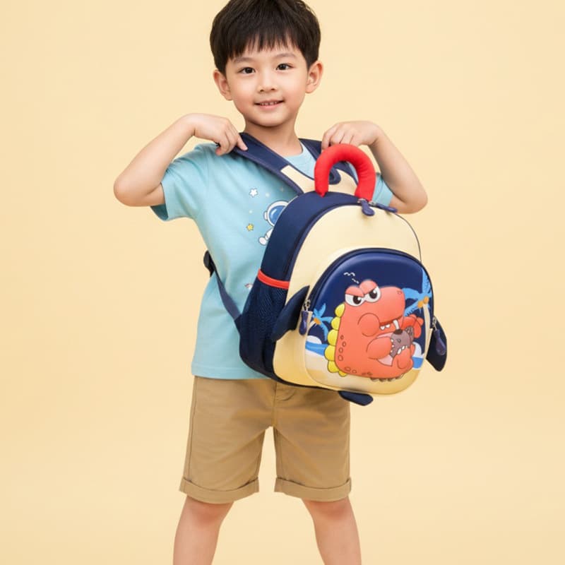 New Kindergarten Backpack for Girls Lightweight Princess Cute Dinosaur Double Shoulder Bag Children's School Bag Preschool Backpack