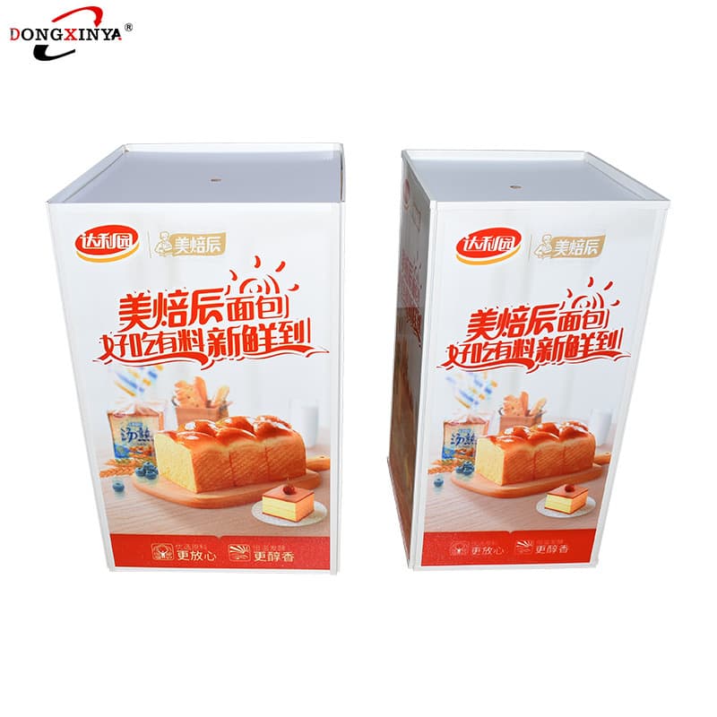 Folding Stack Snack Display Shelf Small Square Stack Supermarket Display Promotional Table MDF PVC Board Display Rack