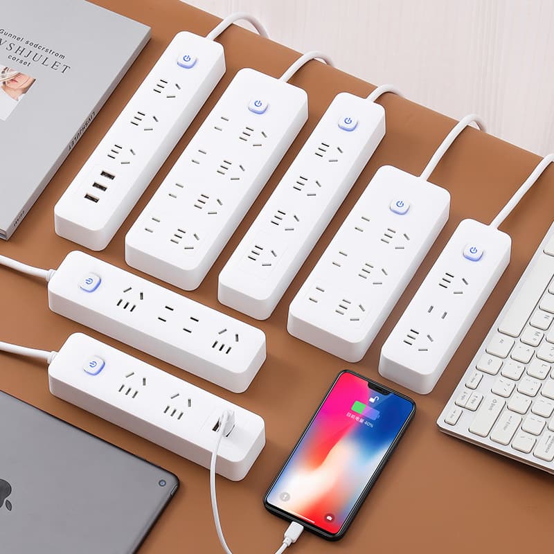 Multi-function USB Socket Panel Multi-outlet Multi-switch with Cable Power Strip Converter Household Socket Adapter