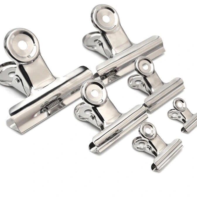 Silver metal clip round bill clip large and small iron clip office document bill clip sealing clip available in stock