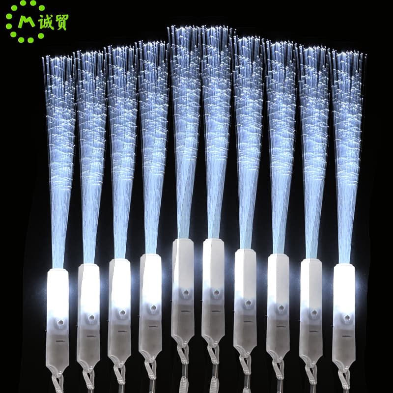 LED Glowing White Fiber Optic Stick Flash Stick Concert Cheering Support Prop Fluorescent Stick Cross-border Hot Selling Wholesale