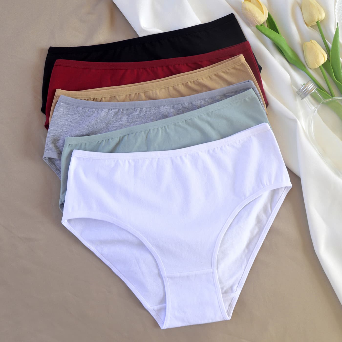 Cross-border Women's Underwear Pure Cotton Solid Color Plus Size Cotton Panties High Waist for Middle-aged and Elderly Mothers