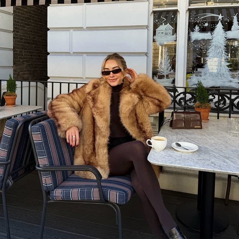 Cross-border Faux Fur Coat European and American New Autumn Winter Fur Jacket Short Women's Top Warm Plus Size Women's Clothing