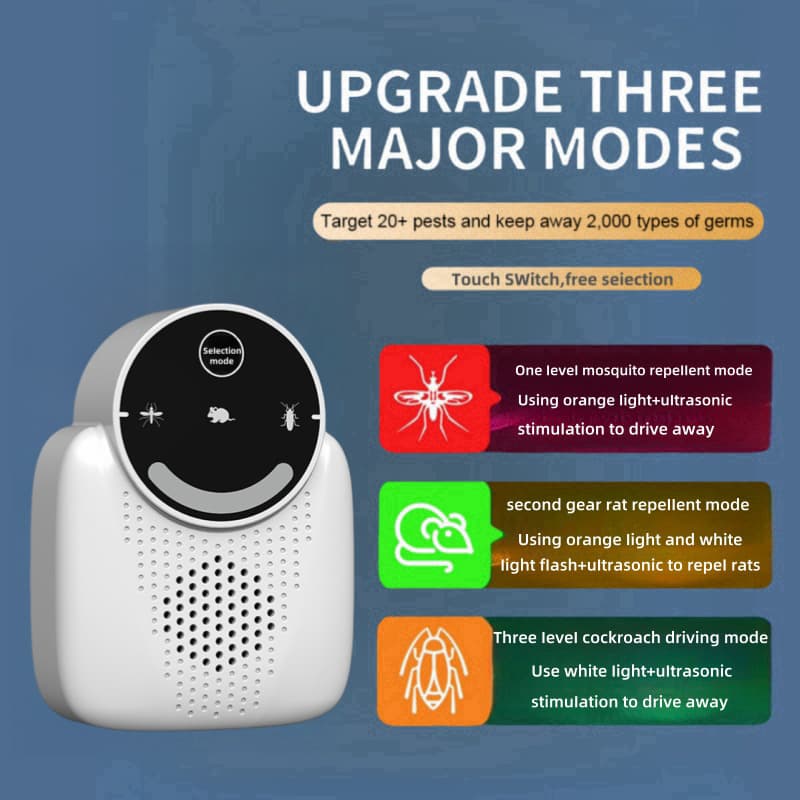 Ultrasonic Mouse Repeller Smart Electronic Upgraded Version Home Use Pest Control Device Mosquito Repellent Square Shape